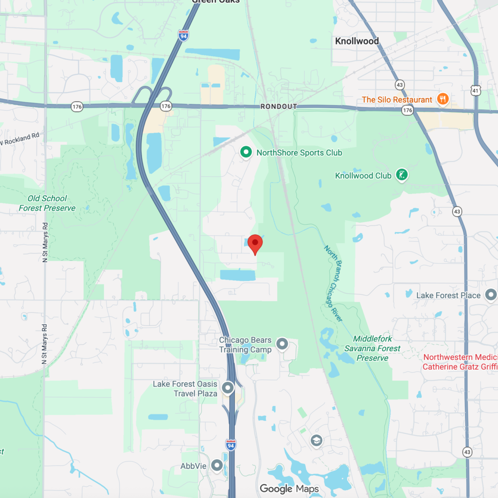 Map of 13655 W Irma Lee Court, Lake Forest, Illinois